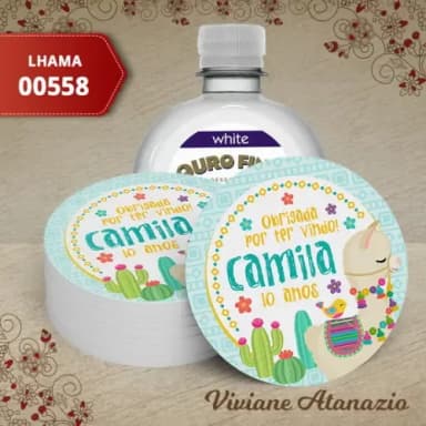 Adesivo Água Ouro Fino Lhama - 00558