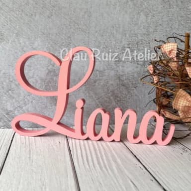 Linha Cursiva -letras Decorativas em mdf Quarto de Bebê