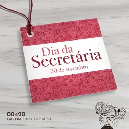 Tag Quadrada Dia da Secretária - 00420