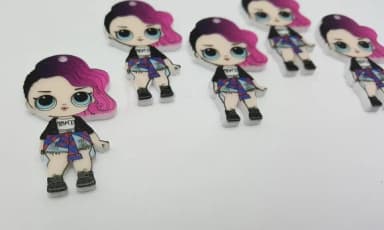 Pingente LOL Rocker em Acrílico UV de 4cm