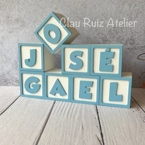 Cubos 6x6cm Ggg Ts - Decoração Bebê