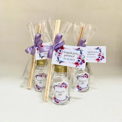 Lembrança Aniversário Aromatizador Floral Lilás e Rosa