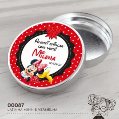 Latinha Adesivada Minnie - 00087