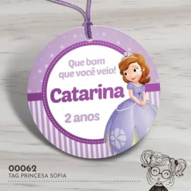 Tag Redonda Princesa Sofia - 00062