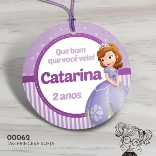 Tag Redonda Princesa Sofia - 00062