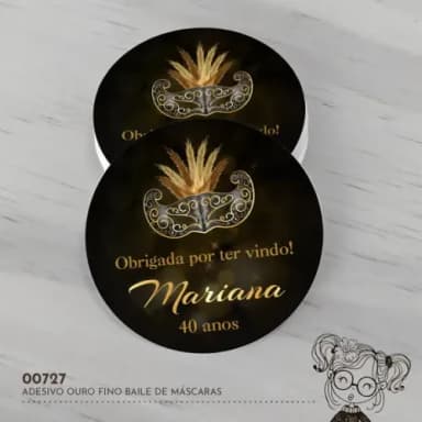 Adesivo Água Ouro Fino Baile de Máscaras - 00727