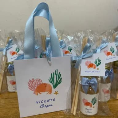 Kit Sacolinha Personalizada + Aromatizador Fundo do Mar