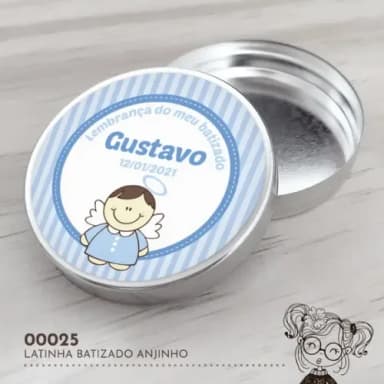 Latinha Adesivada Anjinho - 00025