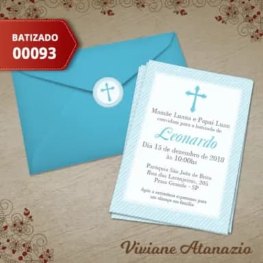Convite Batizado - 00093