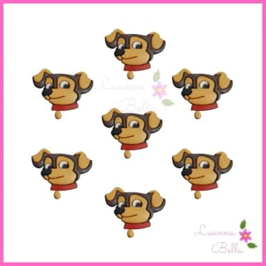 Aplique Mini Cachorrinho - Pct c/8 unds