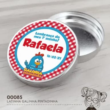 Latinha Adesivada Galinha Pintadinha - 00085