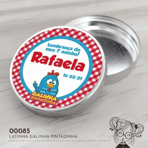 Latinha Adesivada Galinha Pintadinha - 00085