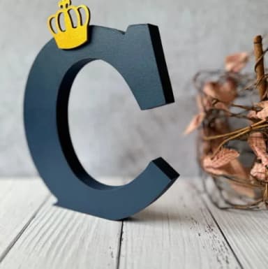 Iniciais do Nome com Coroa Decoração Bebê