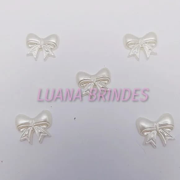 Chaton de Laço Creme - 14mm - pct c/100 unidades