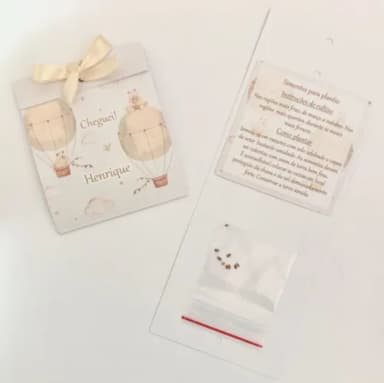 Lembrança Maternidade Sementinha Amor Perfeito Urso Baloeiro