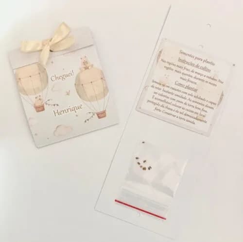 Lembrança Maternidade Sementinha Amor Perfeito Urso Baloeiro