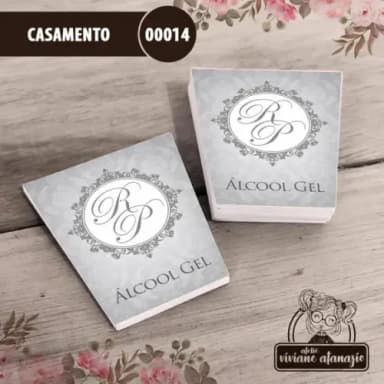 Adesivo Bisnaga Álcool Gel Monograma - 00014