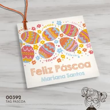 Tag Quadrada Páscoa - 00392