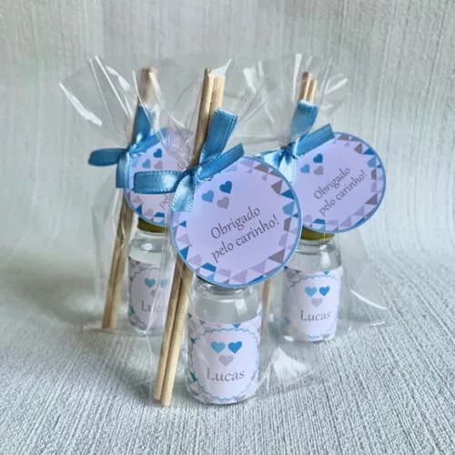 Lembrancinha Maternidade Aromatizador Coração Azul