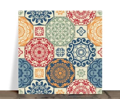 Azulejo Decorativo Mosaico Mandalas Colors 15x15 Cerâmica