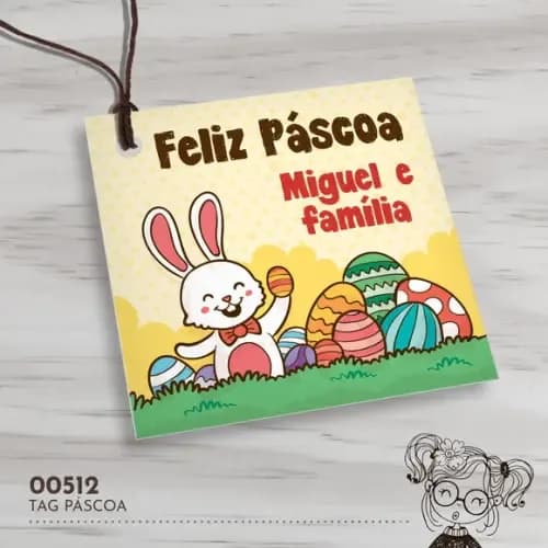 Tag Quadrada Páscoa - 00512