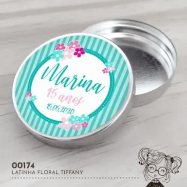 Latinha Adesivada Floral - 00174