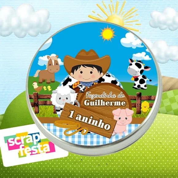 Latinhas Personalizadas Festa Fazendinha