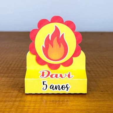 PEGUE E MONTE - Porta Bis Duplo Personalizados BOMBEIRO - Decoração de Festa | Lembrancinhas | Aniversário | Personalizados