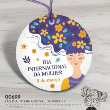 Tag Redonda Dia Internacional da Mulher - 00699