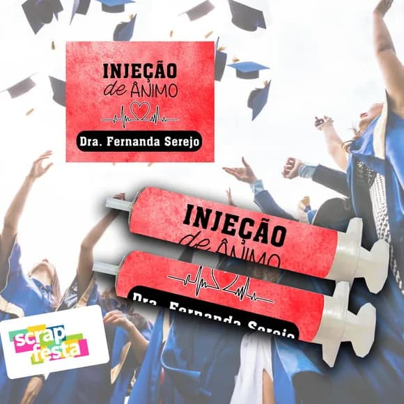 Seringa Personalizada Festa Formatura Casamento Glicose