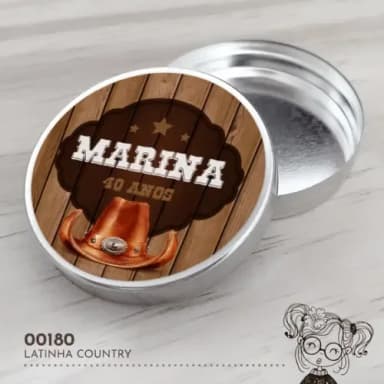 Latinha Adesivada Country - 00180