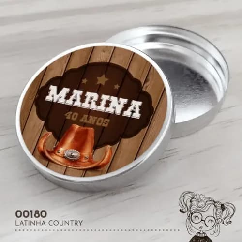 Latinha Adesivada Country - 00180