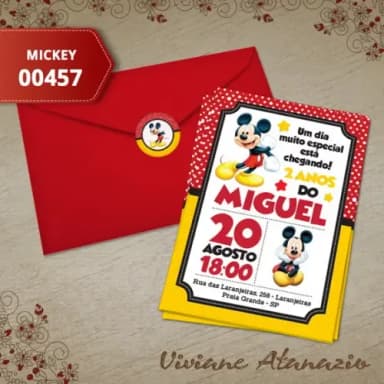 Convite Mickey - 00457
