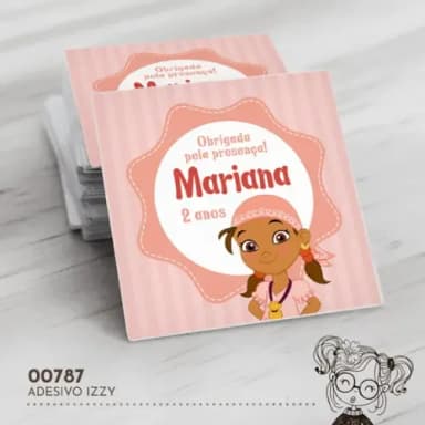 Adesivo Quadrado Izzy - 00787