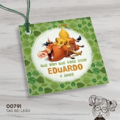 Tag Quadrada Rei Leão - 00791