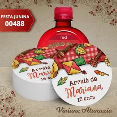 Adesivo Água Ouro Fino Festa Junina - 00488