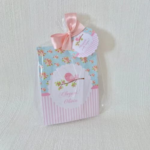 Lembrancinha Maternidade Mini Bloco personalizado Passarinho