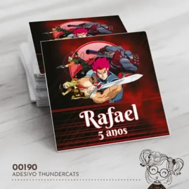 Adesivo Quadrado Thundercats - 00190