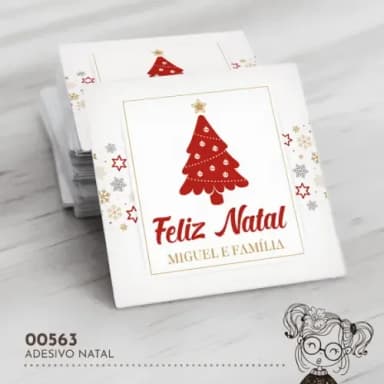 Adesivo Quadrado Natal - 00563