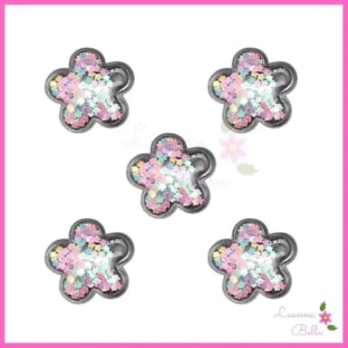 Aplique Flor Com Enchimento Rosa - Pct c/6 unds