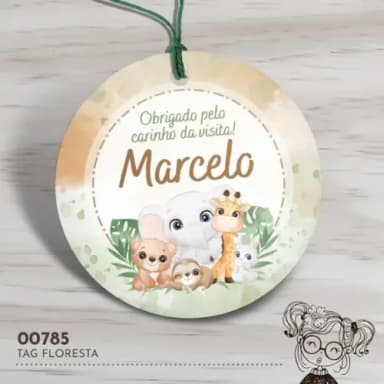Tag Redonda Floresta - 00785