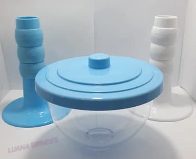 Bomboniere de acrílico com Tampa Azul - 1 unidade