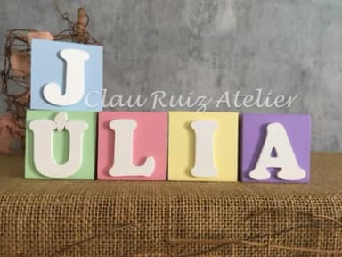 Cubos Decorativos Personalizados MDF Quarto de Bebê