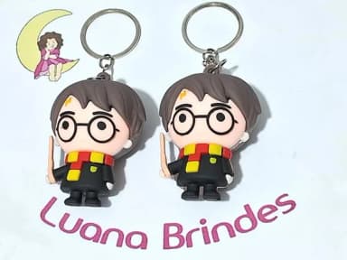 Chaveiro Harry Potter 3d Emborrachado Pacote com 2 Unidades