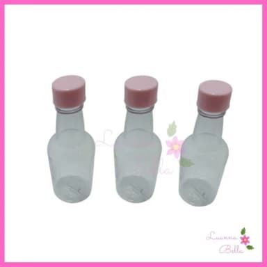 Garrafa de PVC 50 ml C/Tampa Lisa Rosa -Pct c/10 unds