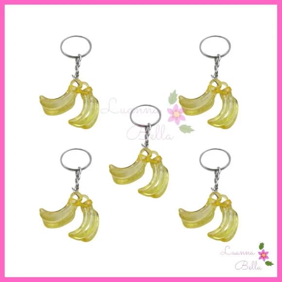 Chaveiro de Acrílico Mini Banana -Pct c/10 unidades