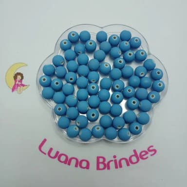 Bolinha Emborrachada Azul 10mm Pct 100 Unidades