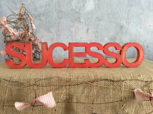 Letras de MDF Rústicas- SUCESSO