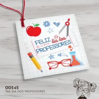 Tag Quadrada Dia dos Professores - 00545
