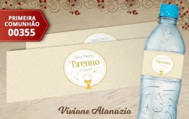 Rótulo Água Primeira Comunhão - 00355